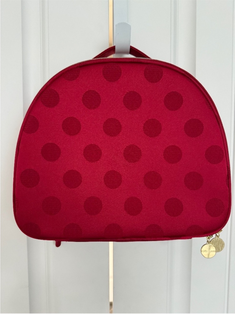 Estee Lauder Red Polka Dot Crossbody Makeup Bag